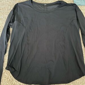 Lululemon Athletica Black Relaxed Long Sleeve Blouse